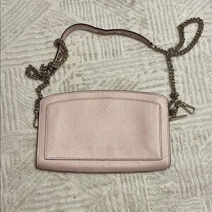 Kate Spade Pink Leather Clutch with Chain Strap